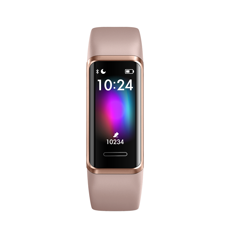 Fitness and Wellness Tracker with Stress Management, Sleep Tracking and 24/7 Heart Rate-GT Band-Pink