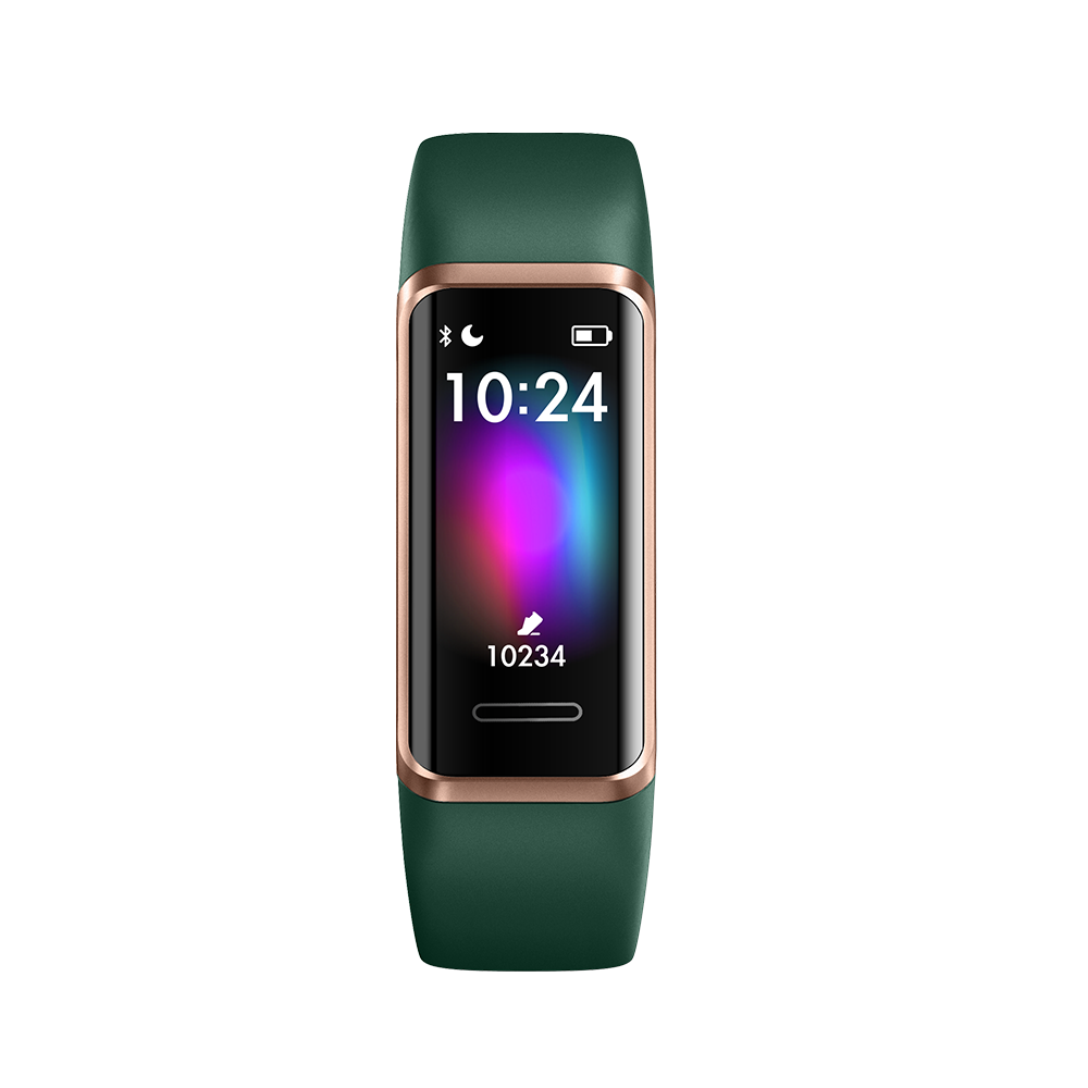 Fitness and Wellness Tracker with Stress Management, Sleep Tracking and 24/7 Heart Rate-GT Band-green